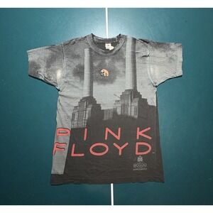 Vintage 90s Pink‎ Floyd ANIMALS Brockum AOP Album Cover T-Shirt Size Large 1992